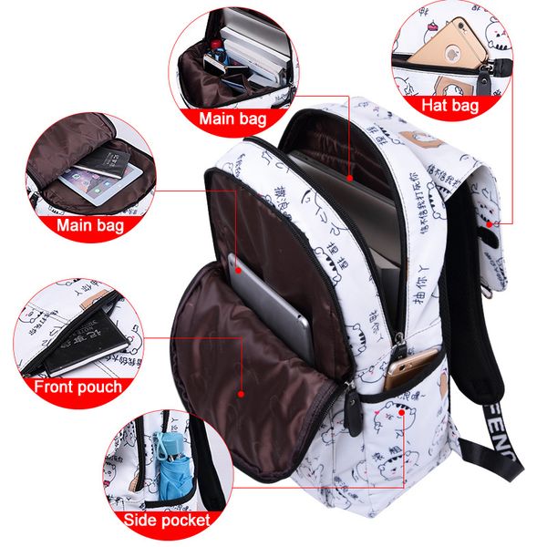 

waterproof student girl school bag women printed women backpack female travel bag children kids rucksacks mochila bagpack
