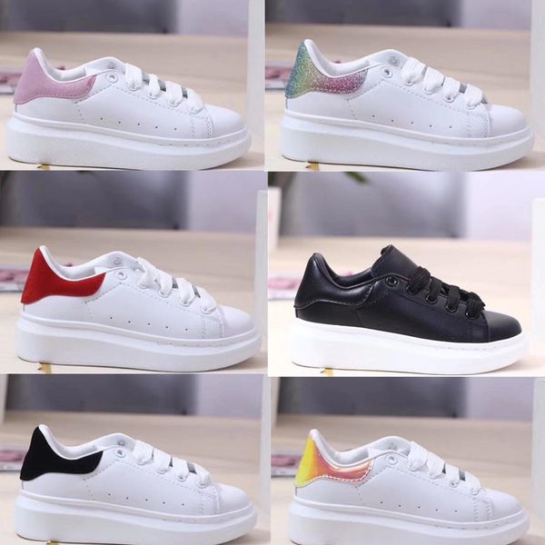 

infant blanche et noir platform kids running shoes pelle black leather sneakers avant garde outdoor sports shoes toddler boy & girl trainers