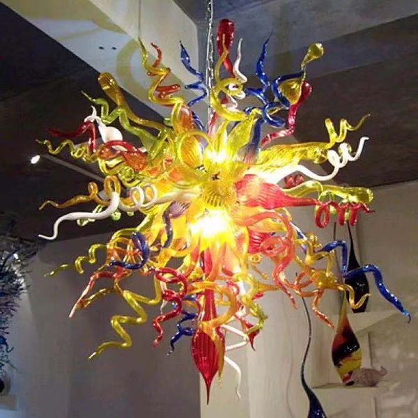 

north europe chihuly hand blown glass chandeliers european style modern art murano beautiful amber glass pendant light