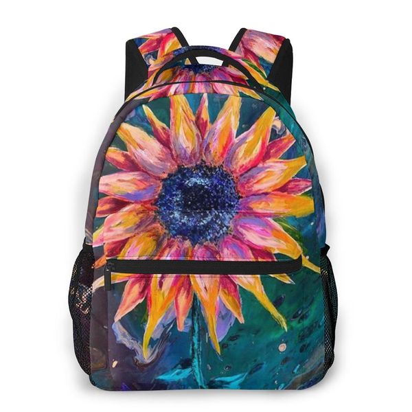 

noisydesigns painting sunflower backpack sunflower backpacks bag teen men - women multifunctional bags plecak