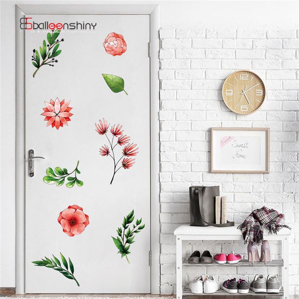

balleenshiny pvc creative wall affixed with decorative wall window decoration green plant cactus flower creative sticker