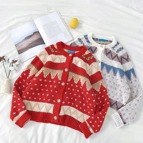 

vintage christmas sweater girls cardigan sweater autumn winter 2018 mori girl, White;black