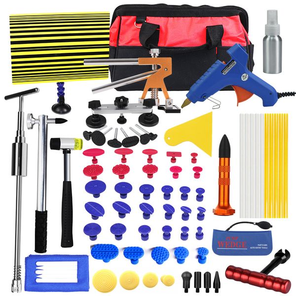 

pdr tools paintless dent repair tools dent removal puller tool kit reflector board puller tabs glue gun ferramentas