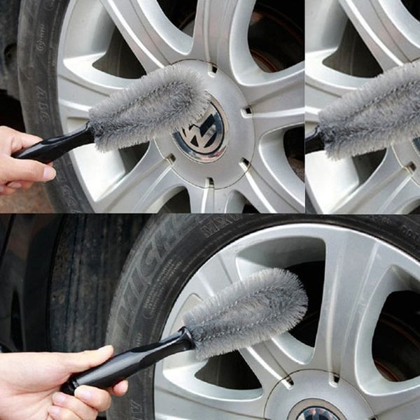 

1pc car wheel wash brush handle vehicle cleaning brush wheel rims tire for car bicycle auto tool washing accessories