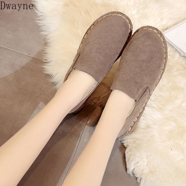 

2020 new plus velvet one pedal korean version of the winter snow boots tide, Black