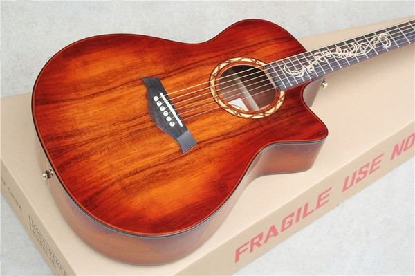 Light 41 "Acoustic Multi-Layer Acoustic Guitar, Inlay Flower, Rosewood Scale, offering customized services