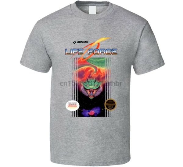 

life force nes box art video game тенниска, White;black