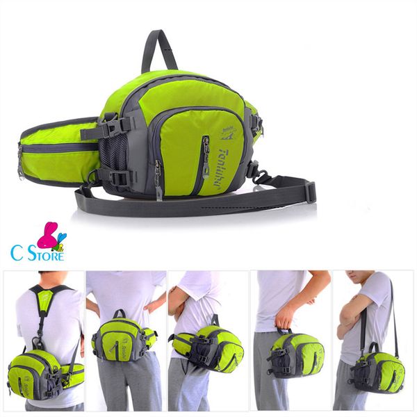 

5 in 1 men women running waist bag pack outdoor sports fitness jogging running cycling belt bags with water bottles holder