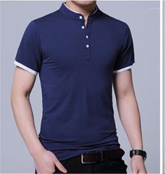 

slim solid color tee casual short sleeves male clothing plus size mens designer polo shirts, White;black