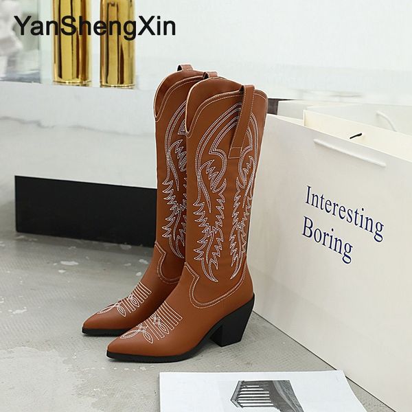 

wholesale celebrity shoes woman boots trend embroidery genuine fur high heel women boots autumn winter pointed toe women slip-on shoes boots, Black