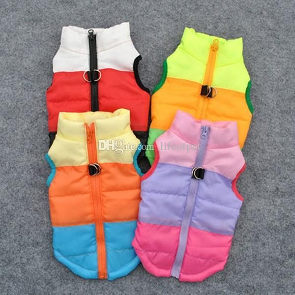 

warm winter pet dog coat jacket clothes vest harness puppy apparel dog sweater shirt clothing for dog roupas para cachorro 15