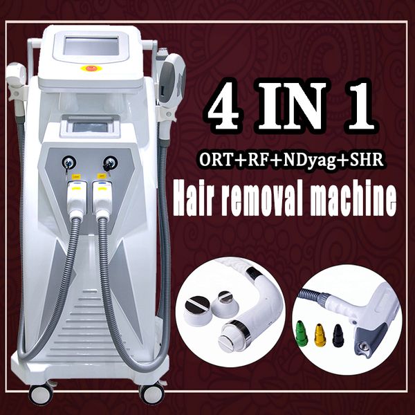 

ipl laser rf face lift tattoo hair removal machine elight opt shr rf nd yag laser ipl ce, Black