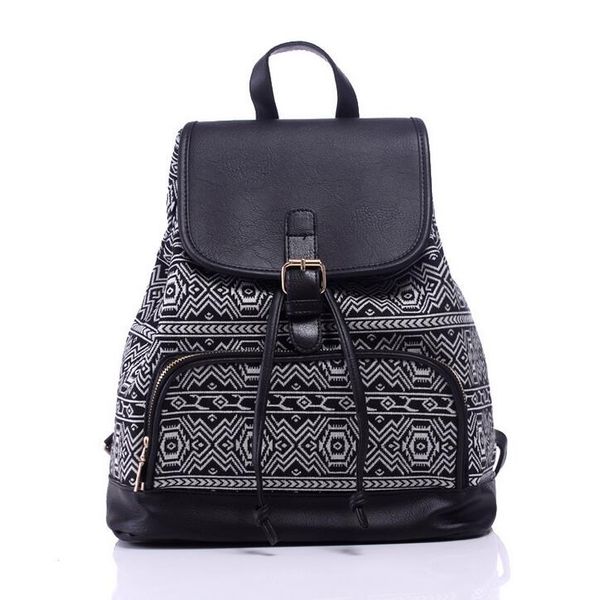 

the est brand recommended ladies jacquard canvas shoulders designer bohemia casual fashion travel backpack student bag ing