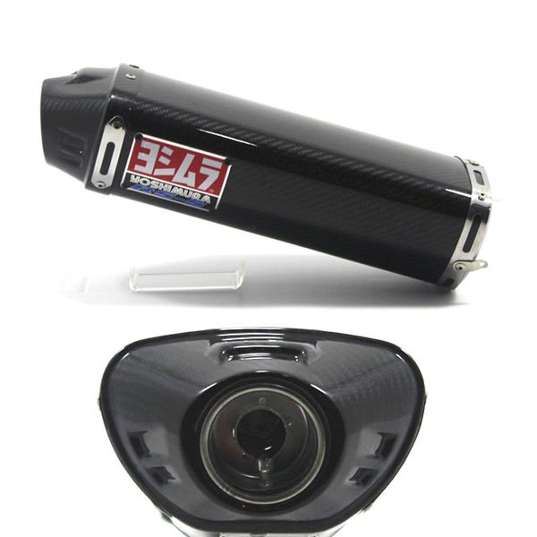 

51mm inlet motorcycle yoshimura exhaust muffler real carbon fiber exhaust pipe escape moto db killer for yamaha