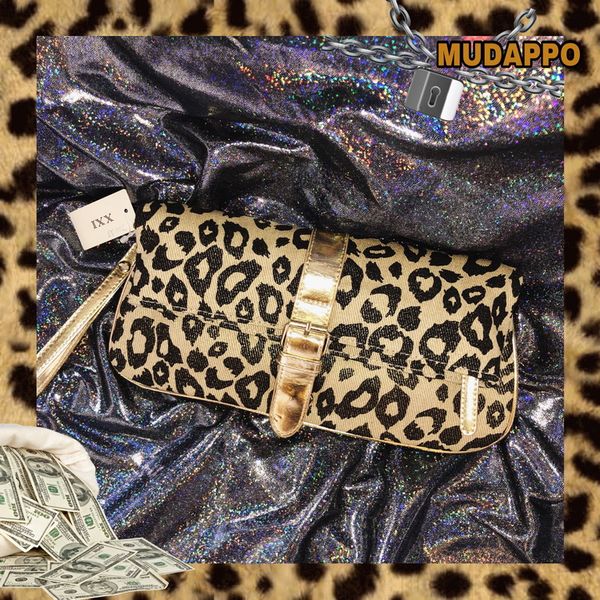 

u.s. 21 bandits big honey gold leopard hand bag mini bungee wrist bag strange shop only