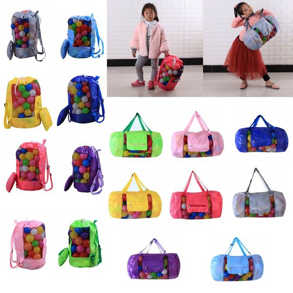 

kids mesh beach bag shell bag pouch tote portable folding toys storage bags toys kids sandboxes backpack d24*h48cm ffa188 12pcs 16styles