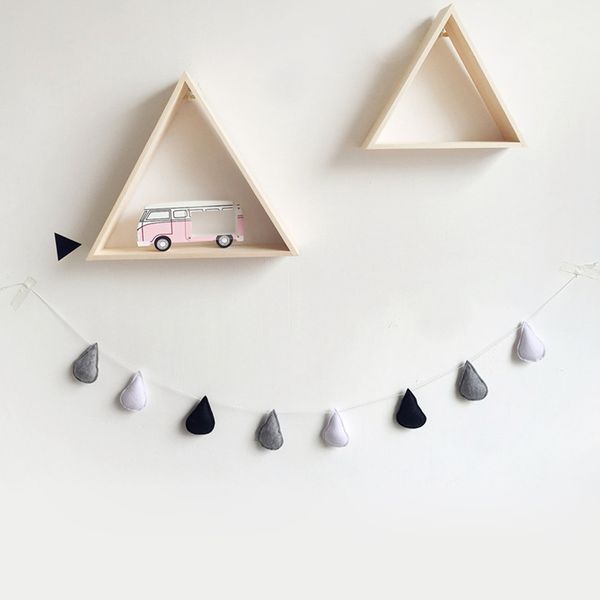 

felt children room decoration water droplets shaped colorful hanging ornaments children room decorations baby bedding set