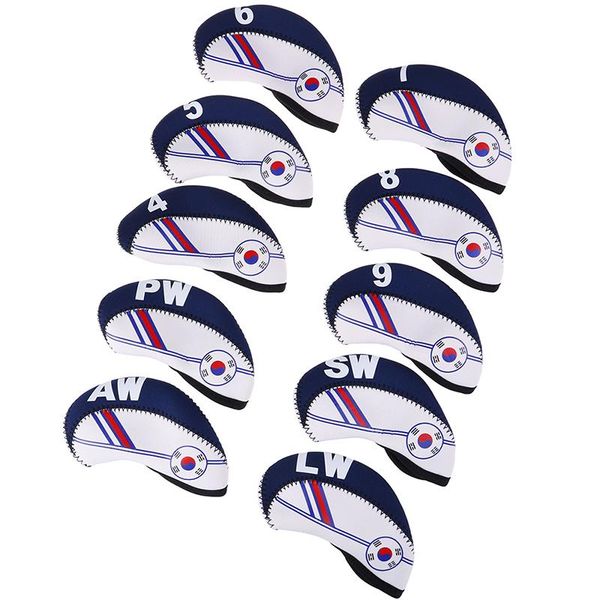 

10pcs/set exquisite golf club iron head covers protector golf head cover sets iron club head cover accessories wqvet