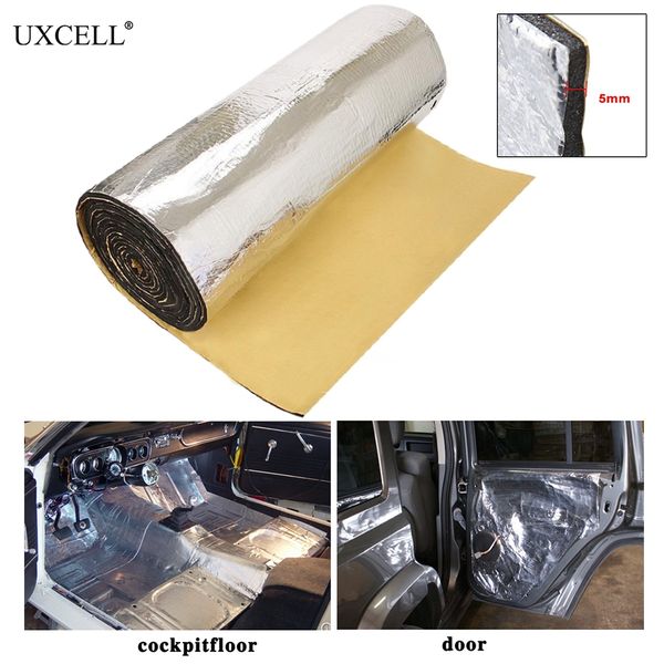 

uxcell 197mil 5mm 200/300/500cm*100cm thick car heat sound deadener insulation mat liner heat noise insulation deadening mat