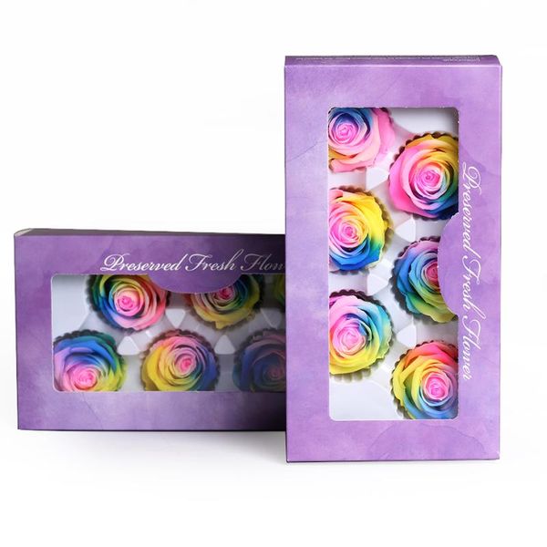 

decorative flowers & wreaths real rose eternelle box natural preserved flower 5-6cm immortal valentines day gift fleur