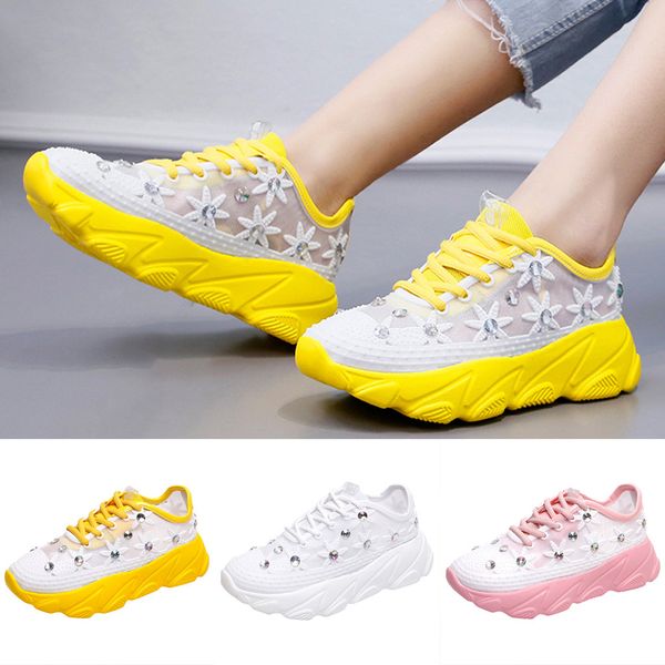 

onto-mato brand women's summer sneakers outdoor sports shoes lace-up runing breathable shoe zapatillas de deporte dropshipping, Black