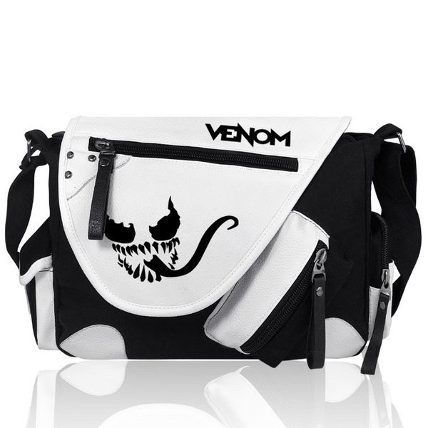 

venom cosplay crossbody messenger bag pu satchel school shoulder bag bookbag gift