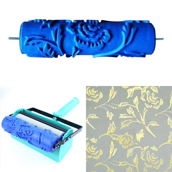 

синий rubber paint roller diy зернистость картина инструмент роза зерна шаблон роспись стен ролика без ручки дома инструмент горячей