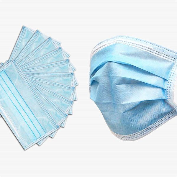 

in stock shipping 50pcs dust-proof masks with elastic earrings 3 layers disposable anti dust virus mouth protective face mask