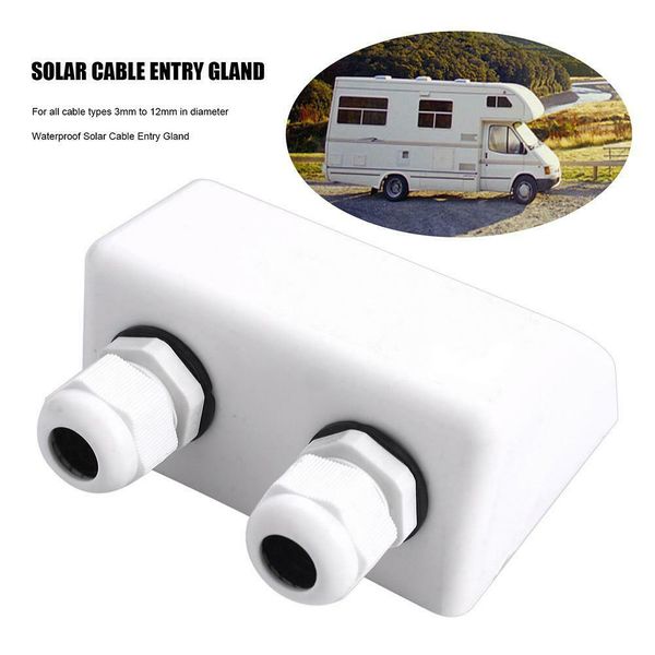 

double cable marine entry gland protection junction box stable for caravan boat easy installation roof solar panel electrical