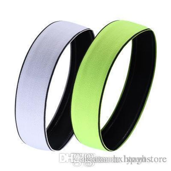 

non-slip silicone outdoor sports sweat-absorbent running sweat-absorbent hair band sports sweat with yoga headband sweatband, Yellow;black