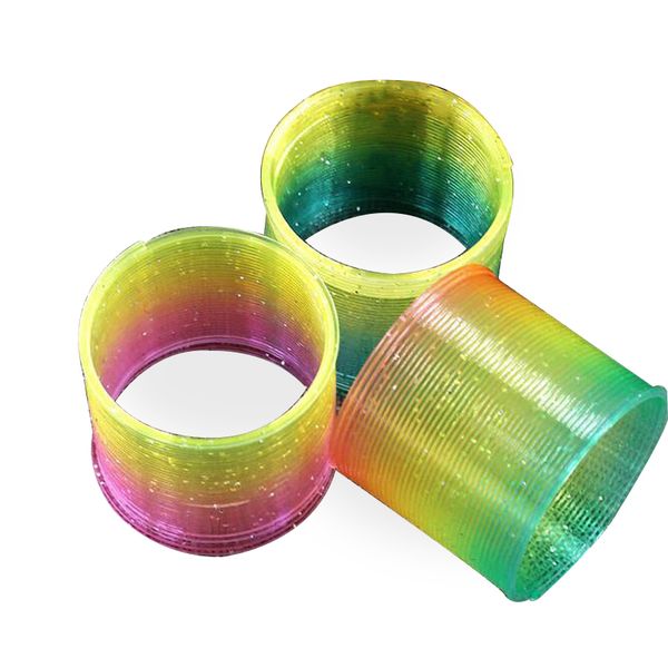 

plastic anti-stress magic ring spring rainbow round irregular shaped heart star kids bounce toys christmas birthday funny gifts