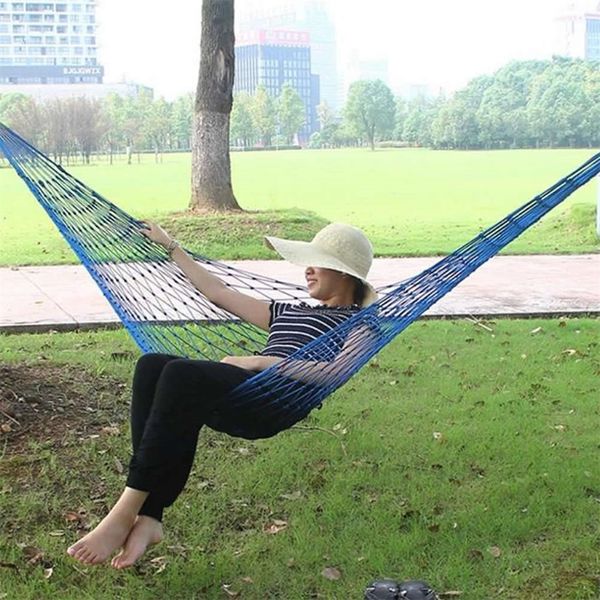 

portable nylon hammock hanging mesh sleeping bed swing outdoor travel camping