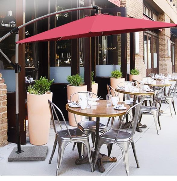 

outdoor courtyard garden umbrella beautiful waterproof uv resistant 3.0m diameter banana garden sunshade in 4 colors