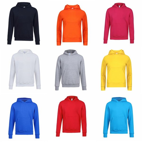 

childrens sweater custom pullover autumn and winter kindergarten garden clothes printed logo student class clothes printed solid color hoode, Black