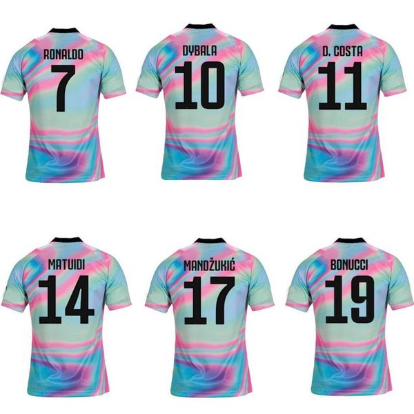 

18 19 EA Sports Soccer jerseys RONALDO DYBALA MANDZUKIC D .COSTA CHIELLINI PJANIC MATUIDI football shirts uniforms man soccer tops