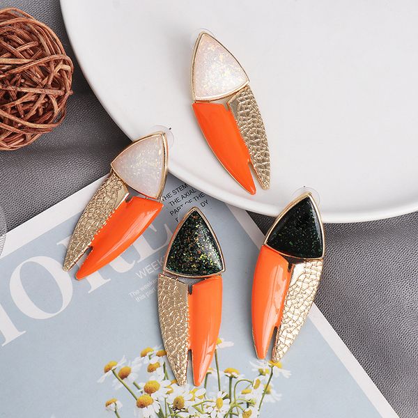 

fashion-2020 new europe and america new alloy earrings female creative retro geometric simple earrings, Silver