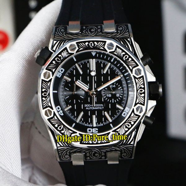 

новый королевский 26703st 26703 япония кварцевый хронограф мужские часы черный текстура циферблат флоренция сталь винтаж гравировка корпус р, Slivery;brown