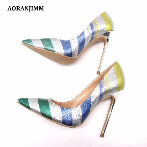 

casual designer lady fashion pointed toe yellow silver green blue strap snake python women lady high heel shoes pump, Black