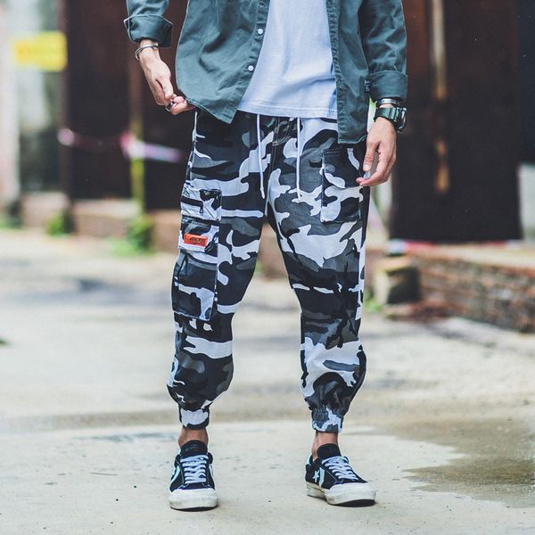 

spring 2019 style pockets hop harajuku baggy pants sportswear streetwear hip men fashion joggers harem male track fd94 jtfkj, Black