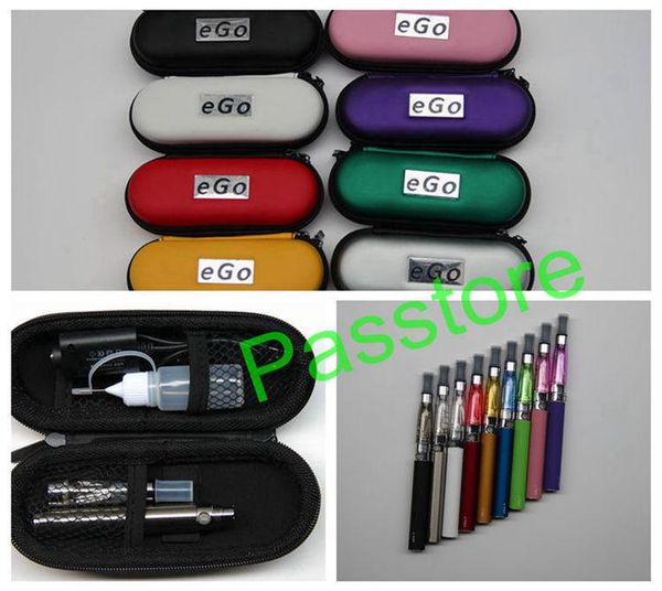 

ce4 ego starter kit e-cig electronic cigarette zipper case package single kit 650mah 900mah 1100mah dhl from passtore
