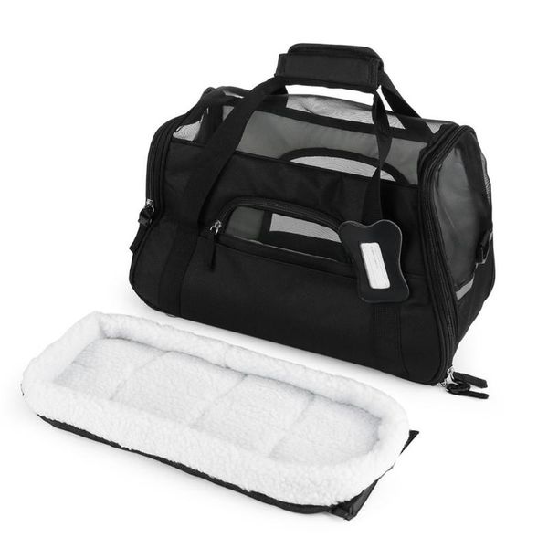 

pet carrier 600d nylon waterproof dog cat puppy kitten bag outdoor travel carrying bags comfortable soft bed for small pet