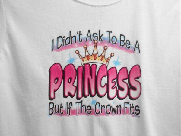 

kuakuayu hjn i didn't ask to be a princess but if the crown fits pastel grunge aesthetic t-shirt 90s fashion top, White