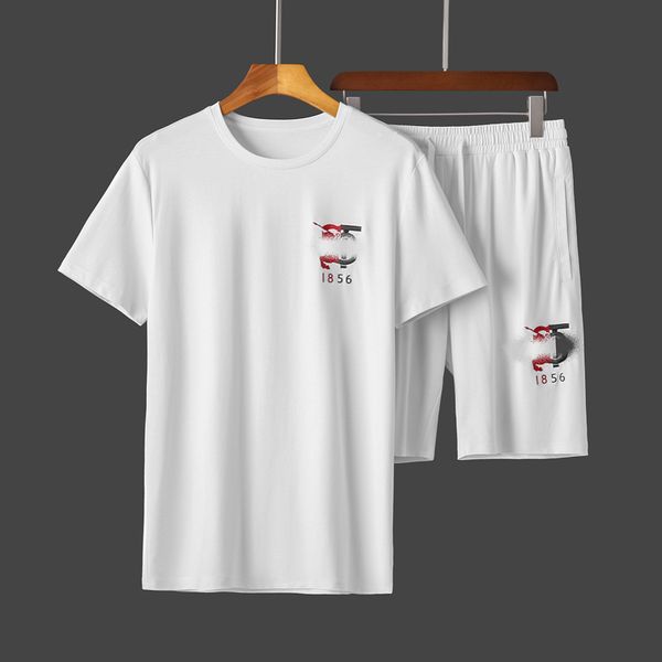 

мужская мода костюм с letters вышивки летом женщин спортивного коротких рукава пуловер jogger брюки костюмы o-образный вырез sportsuit белог, Gray