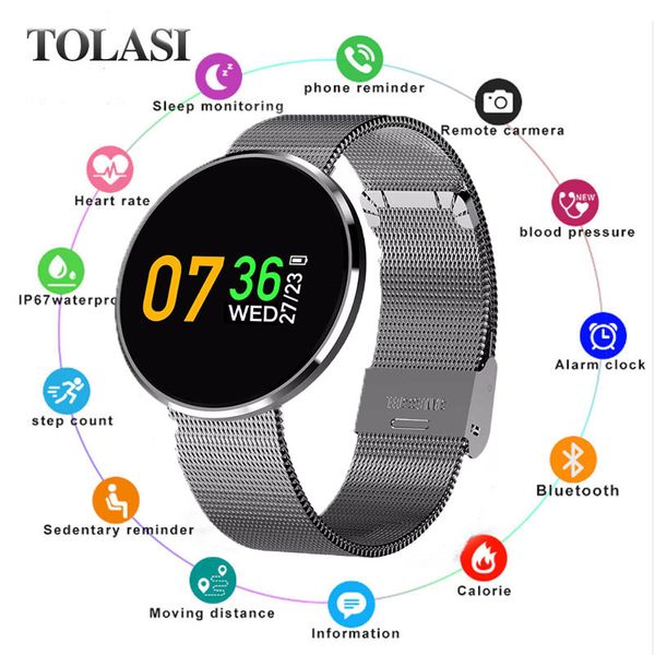 

cf006h smart bracelet lcd color screen ip67 waterproof sports pedometer calories fitness tracker heart rate monitor watch pk x2, Slivery;brown