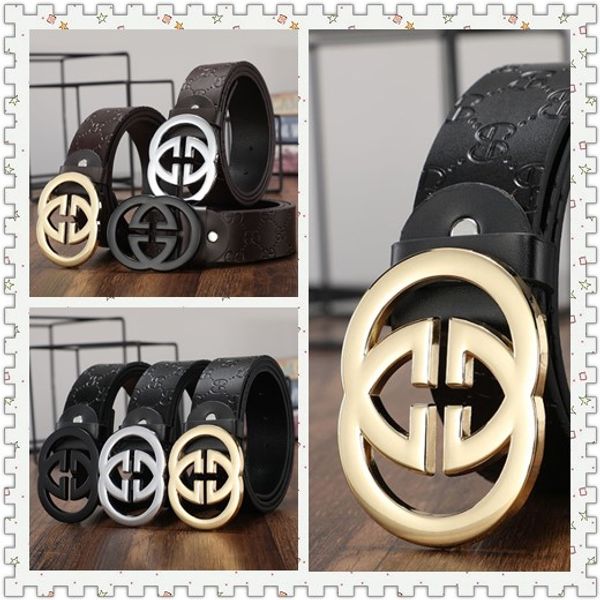 

2019 high-end designer belt fashion leather leisure men and women belt(g25, Black;brown