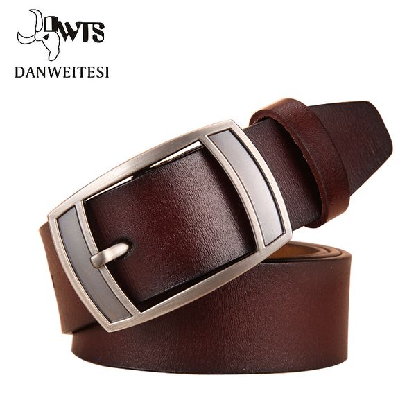 

dwts]2020 good quality cow genuine luxury leather men belts for men strap male pin buckle masculino, Black;brown