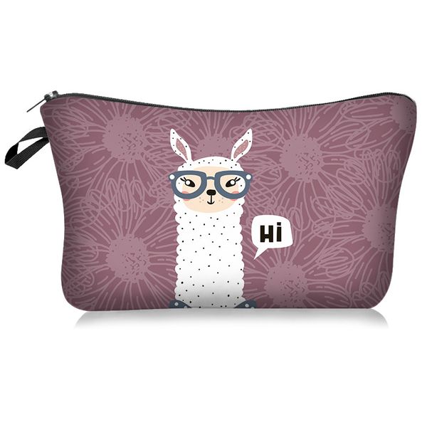 

bagvogue waterproof makeup bag printing llama love cosmetic bags travel cosmetic pouchs organizer storage dropshipping