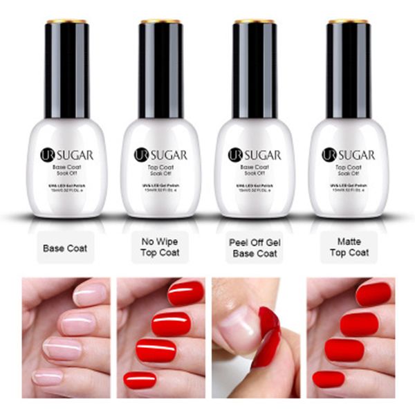 

manicure base coat coat nail polish long lasting easy apply remove manicure supplies women girl nail art t6, Red;pink