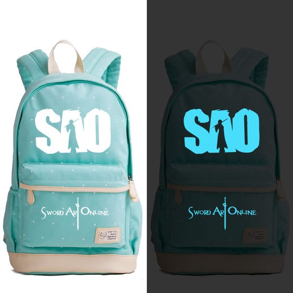 

sao sword art online backpack dot point school teenagers student book travel lapgirl boys bags rucksack