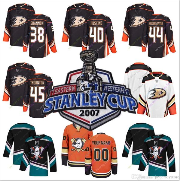 

2007 Stanley Cup Jersey Ice Hockey Anaheim Ducks Ryan Shannon Kent Huskins Rob Niedermayer Shawn Thornton Men Women Youth Kid